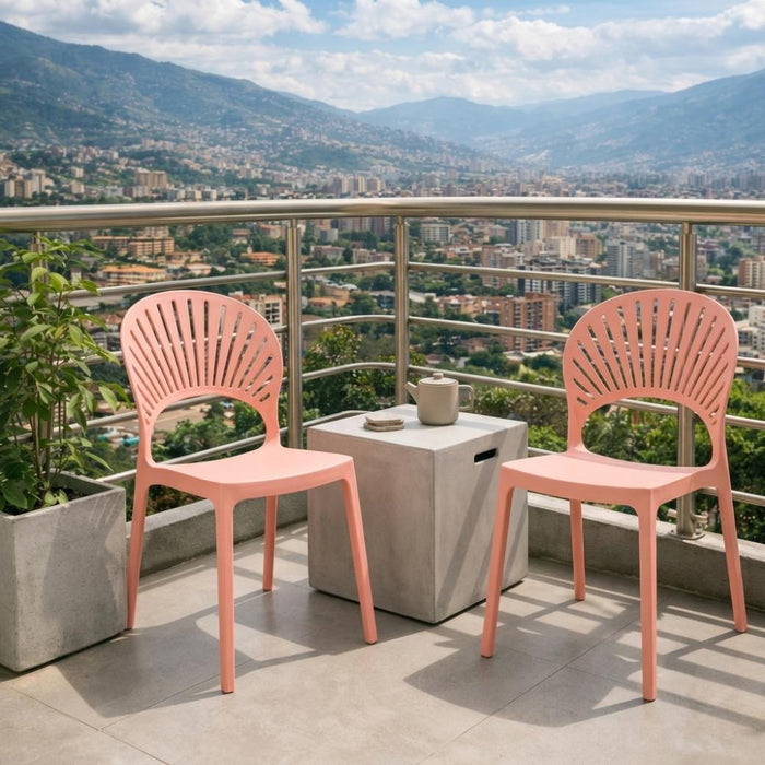 Silla Paraíso, Color Mandarina, con Espaldar y Diseño Moderno