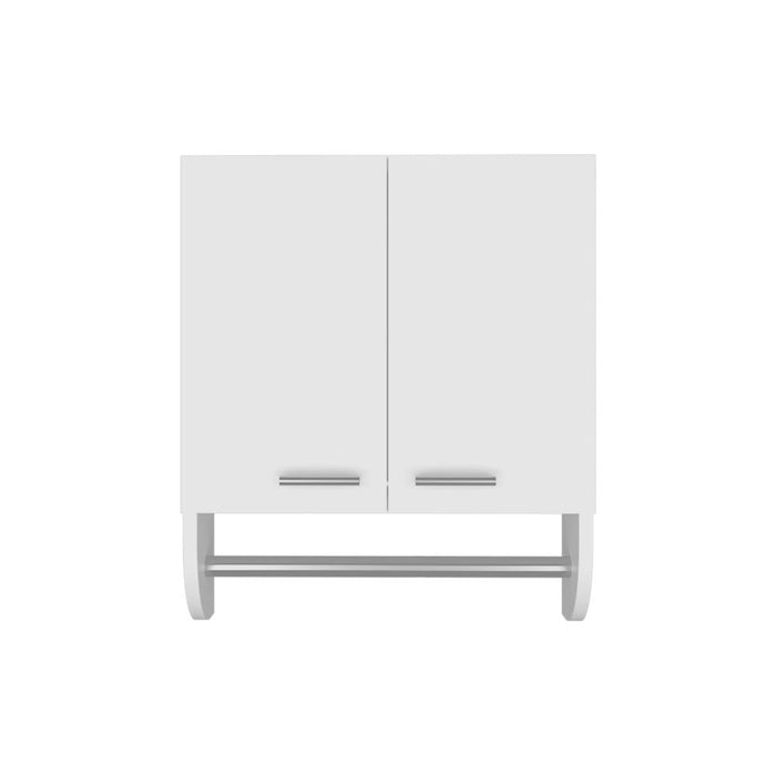 Gabinete de Baño Lupek, Blanco, con Tubo y Manija Metálicas ZF