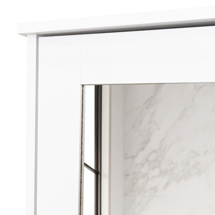 Gabinete de Baño Egeo, Blanco Duqueza, con Puerta Espejo y Tres Entrepaños Para Ubicar Objetos ZF