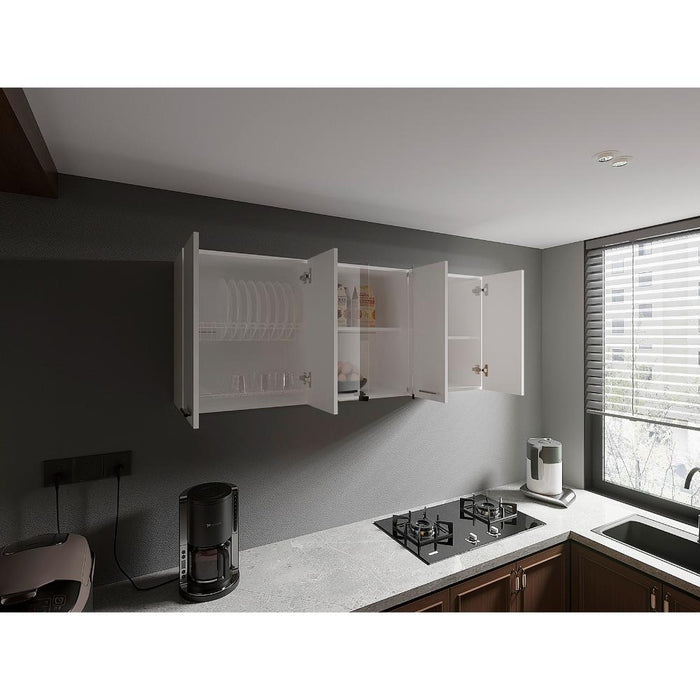 Gabinete Superior Vega, Blanco Duqueza, con amplio espacios espacios para guardar utensilios de cocina