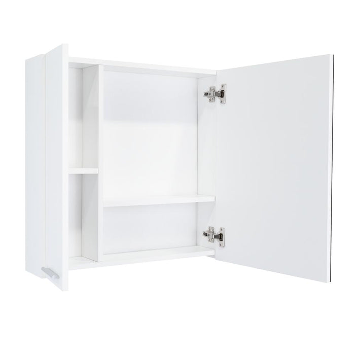 Gabinete de Baño Depp, Blanco, con Espejo Biselado de Buen Tamaño y Varios Entrepaños
