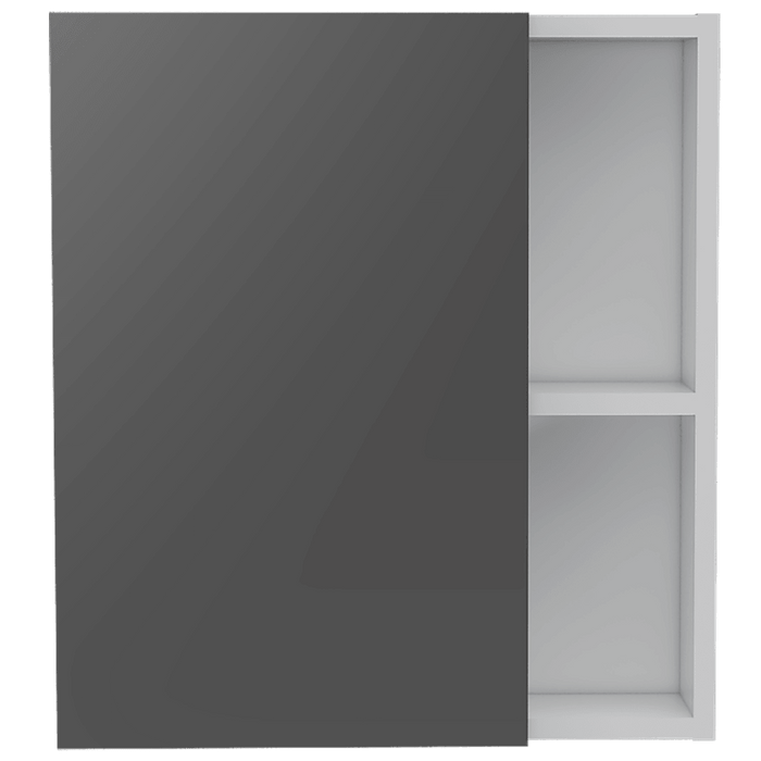 Gabinete de Baño Labell, Blanco, con Puerta Espejo y Entrepaños