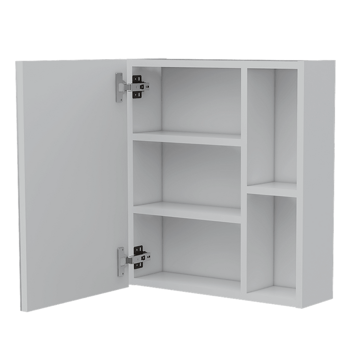 Gabinete de Baño Labell, Blanco, con Puerta Espejo y Entrepaños