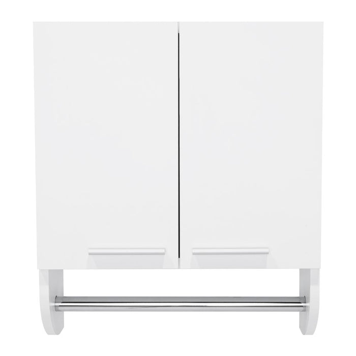 Gabinete de Baño Lupek, Blanco, con Tubo y Manija Metálicas
