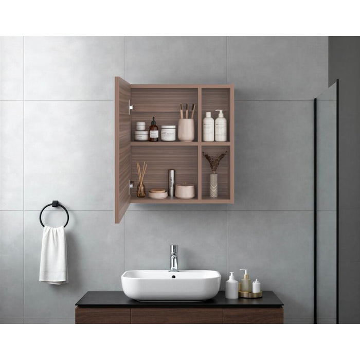 Gabinete de Baño Labell, Avellana, con Puerta Espejo y Entrepaños