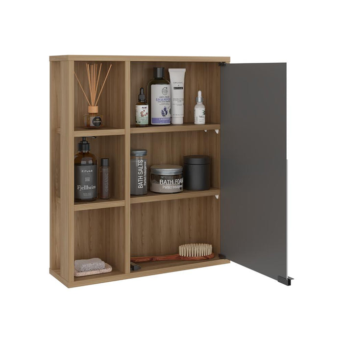 Gabinete de Baño Berkel, Fresno Europeo, con especio para guardar objetos de aseo personal