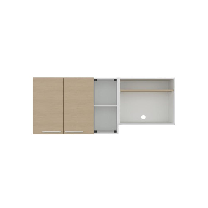 Gabinete Superior Viltex, Cartagena y Blanco, Incluye Locero y Portavasos