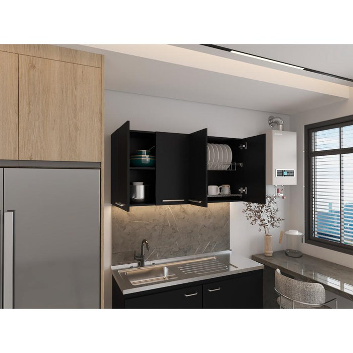 Gabinete Superior Ameralto, Wengue, con espacio para almacenar objetos incluye locero