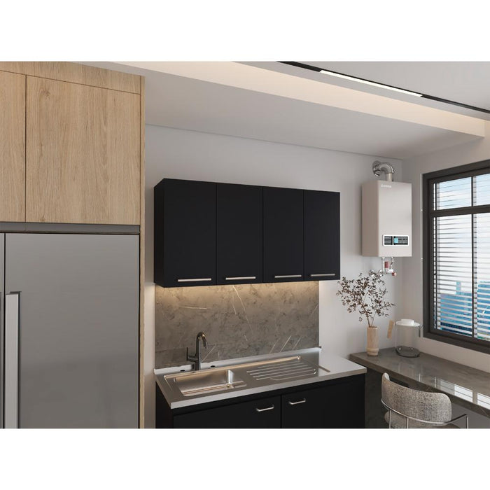 Gabinete Superior Ameralto, Wengue, con espacio para almacenar objetos incluye locero