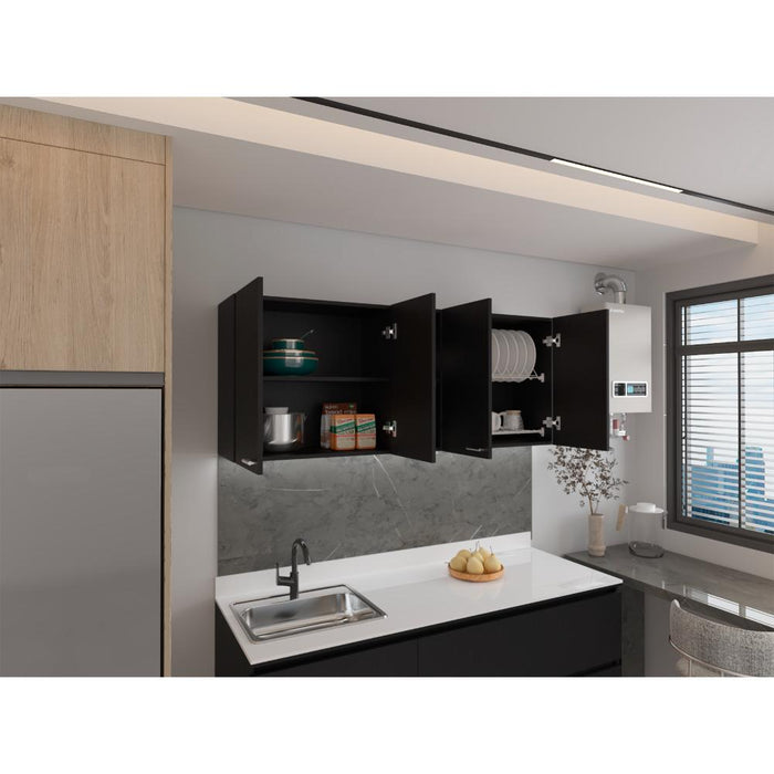 Gabinete Superior Estrella, Wengue, con cuatro puertas batientes