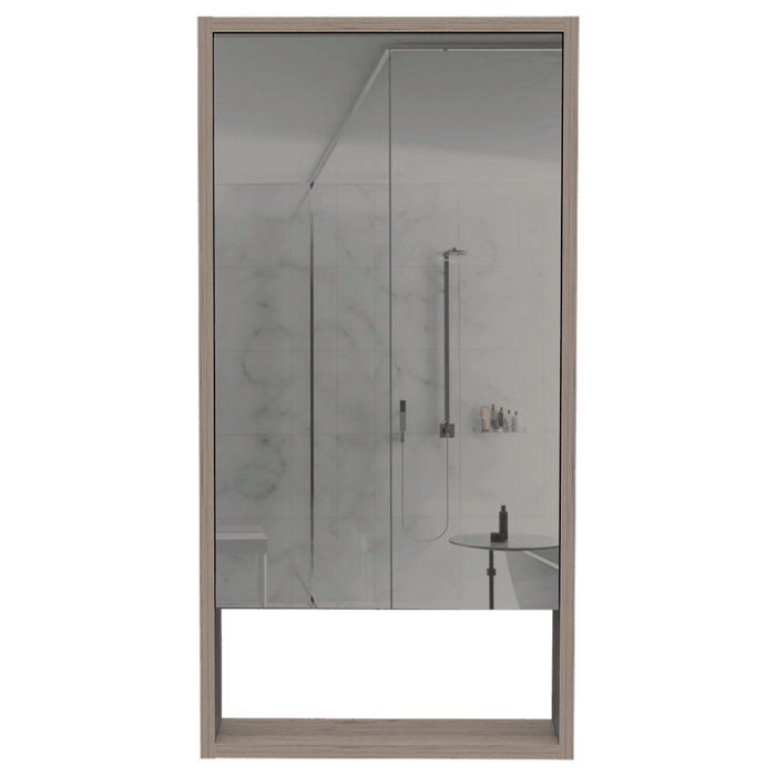 Gabinete de Baño Merín, Humo, con Espejo y Tres Entrepaños  ZF
