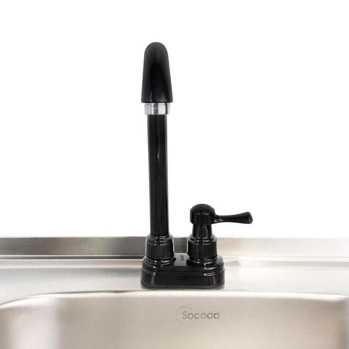 Gabinete Inferior Cantabria, Kronos Wengue, con dos Puertas Abatibles- Mesón Izquierdo y Grifería ZF