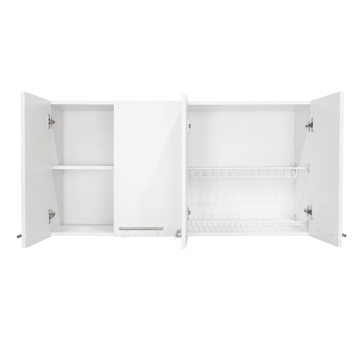 Gabinete Superior Frello 120, Blanco Nevado, con Cuatro Puertas Batientes  ZF