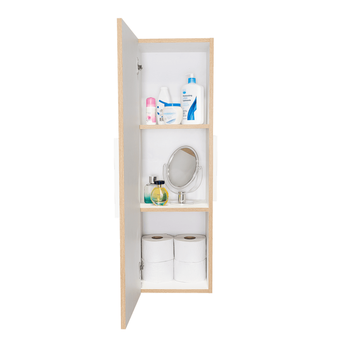 Gabinete de Baño Picasso, Blanco y Café Claro, con Espacio Para Guardar Objetos de Aseo  ZF