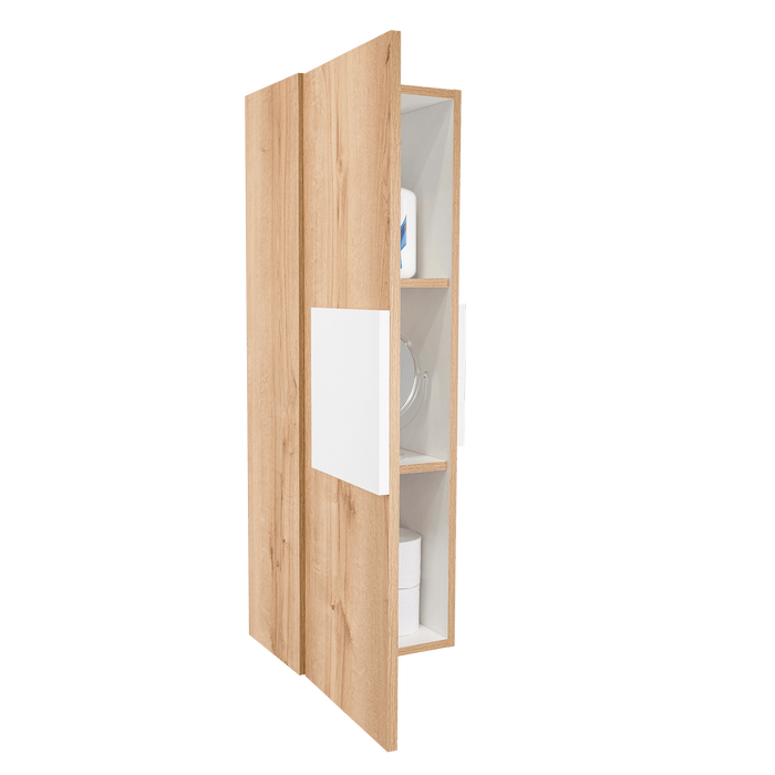 Gabinete de Baño Picasso, Blanco y Café Claro, con Espacio Para Guardar Objetos de Aseo  ZF