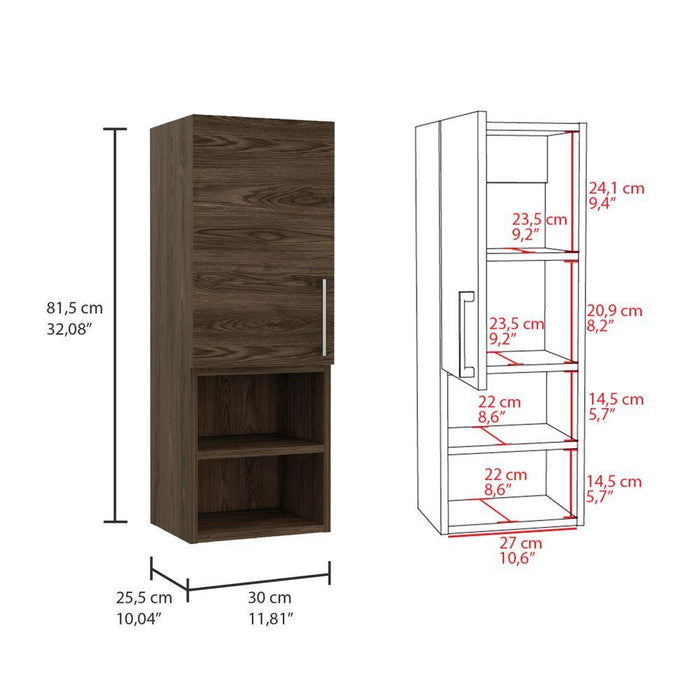 Gabinete de Baño Apolis, Avellana, con Espacio Para Guardar Objetos de Aseo Personal