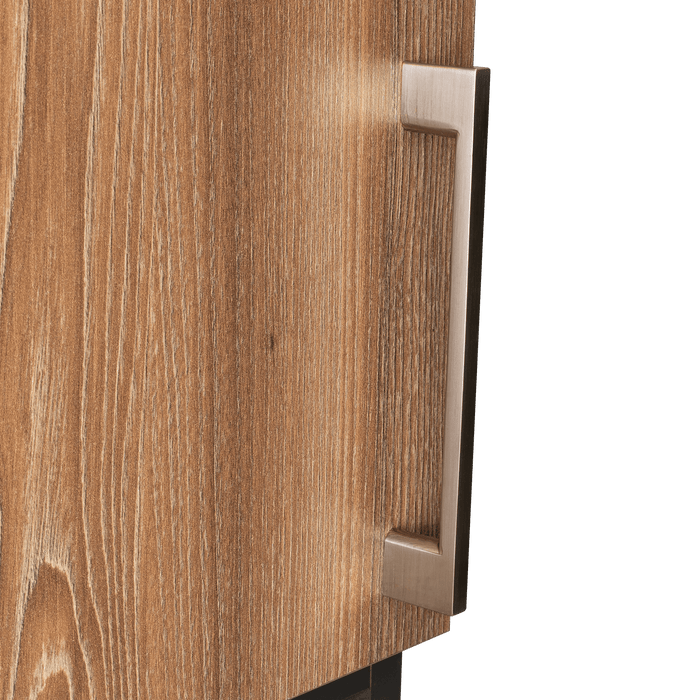 Gabinete de Baño Oporto, Miel y Plata Oscuro, con espacio para guardar objetos de aseo personal