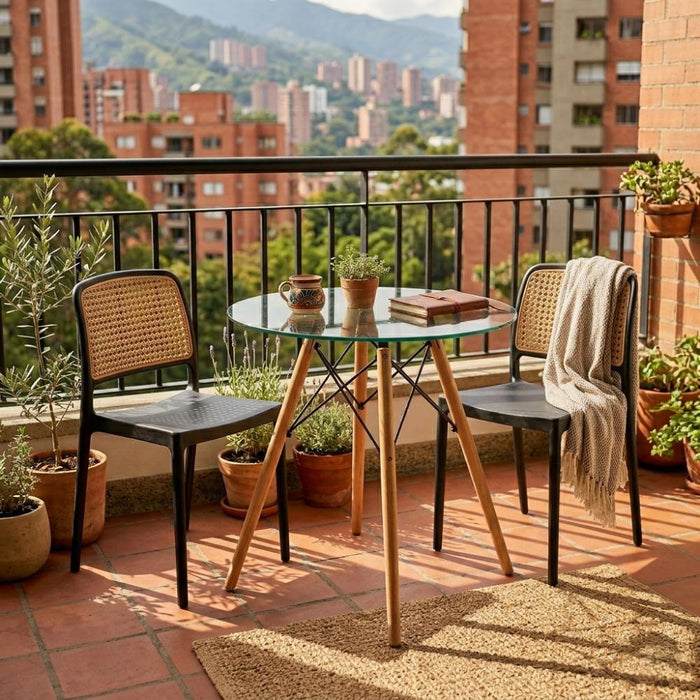 Silla Texas, Color Negro y Beige, con Espaldar Transpirable