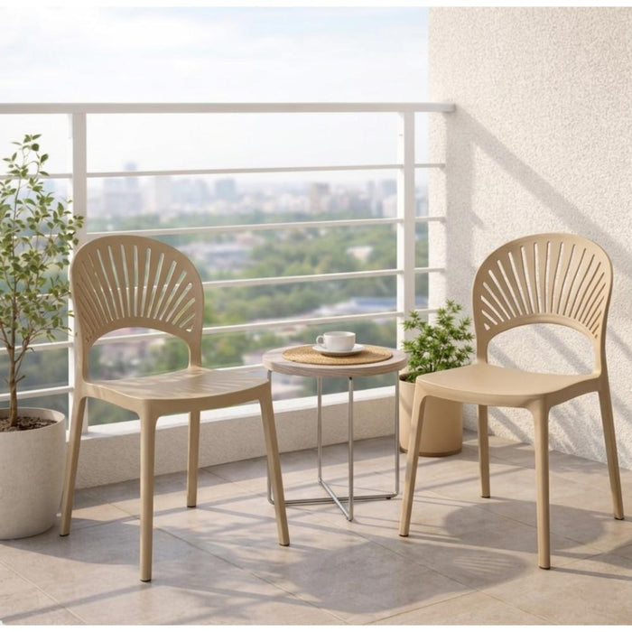 Silla Paraíso, Color Khaki, con Espaldar y Diseño Moderno
