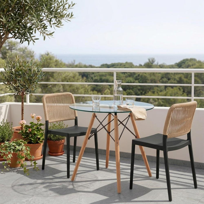 Silla Houston, Color Negro, con Espaldar Tejido