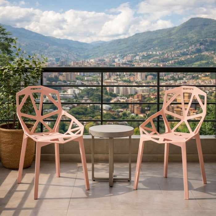 Silla Roxy, Color Mandarina, con Espaldar y Diseño Moderno