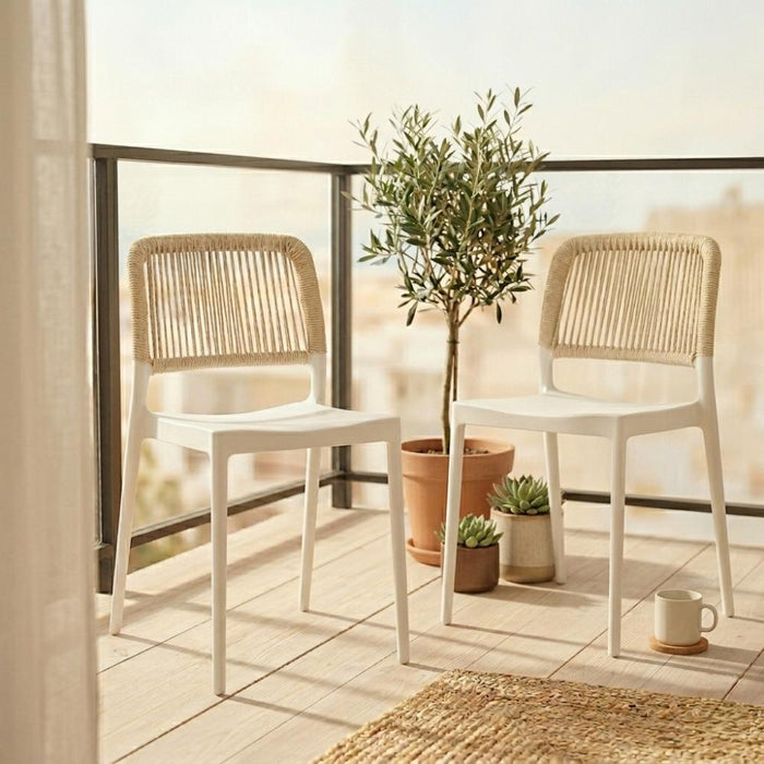 Silla Houston, Color Blanco, con Espaldar Tejido