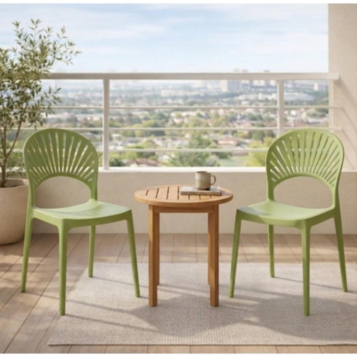 Silla Paraíso, Color Verde, con Espaldar y Diseño Moderno