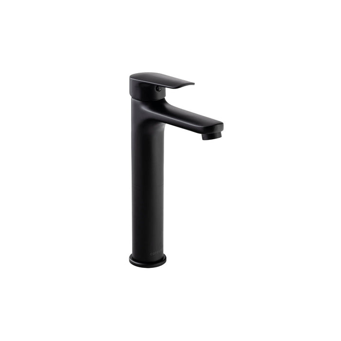 Grifería para lavamanos greta monocontrol alto mateblack marca corona