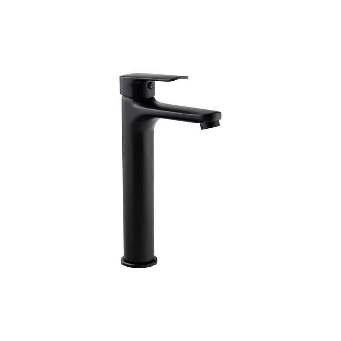 Grifería para lavamanos greta monocontrol alto mateblack marca corona