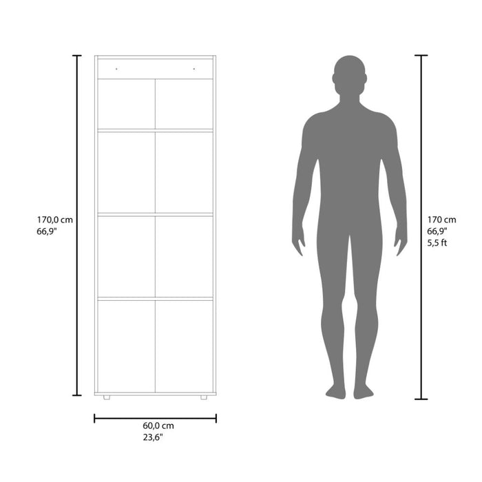 Closet Beico II, Fresno Europeo y Blanco Duqueza, Con Tres Puertas Abatibles y Cuatro Entrepaños ZF