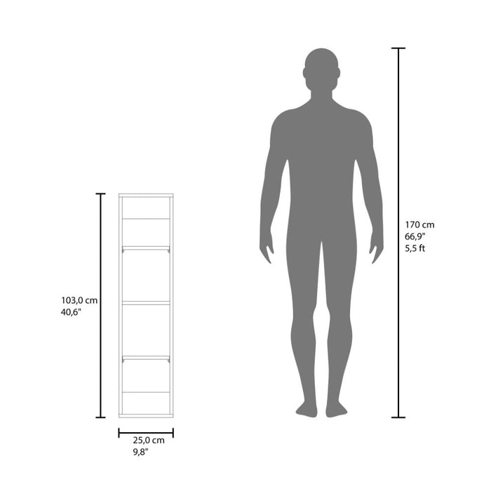 Alacena de Pared Pequeño Minimalista, Blanco, sin puertas, para implementos de aseo ZF