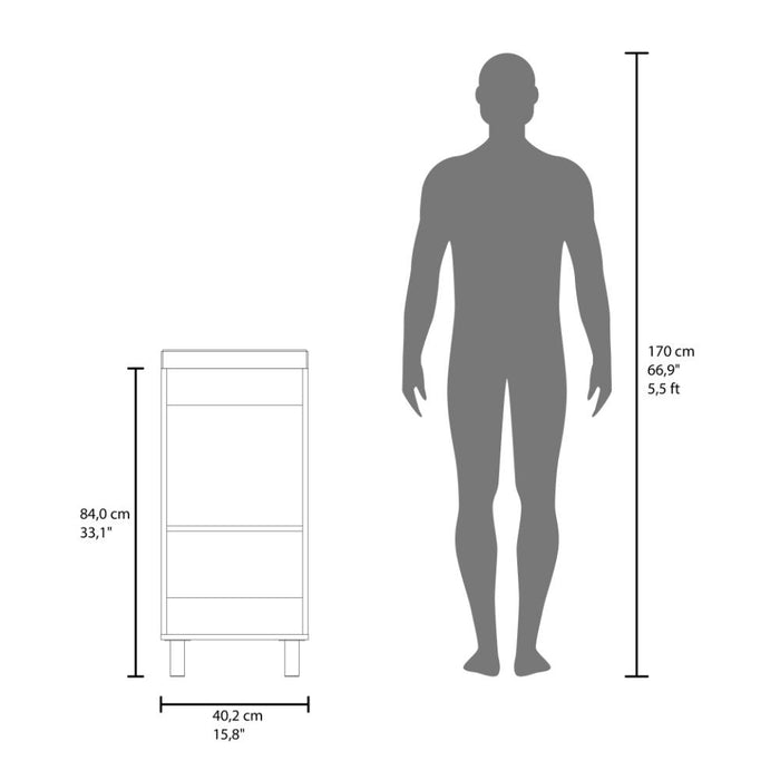 Mueble para Lavamanos Rivera, Blanco Duqueza, con Patas en Acero y con Gran Espacio para Colocar Objetos ZF