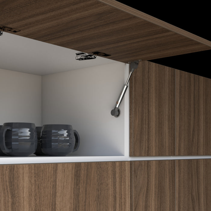 Brazo neumático hidráulico mini estándar gris o negro para puertas livianas