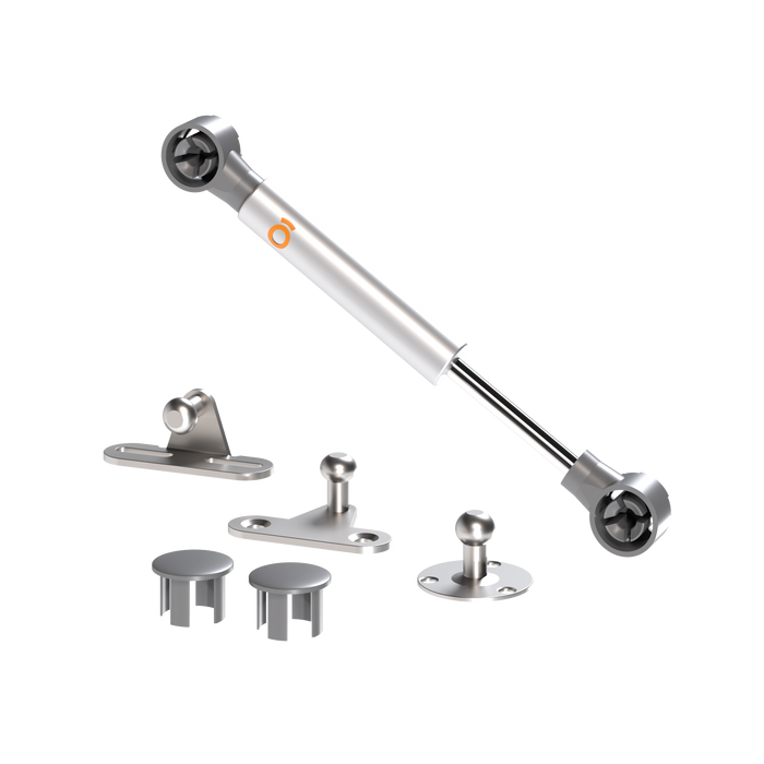 Brazo neumático hidráulico mini estándar gris o negro para puertas livianas