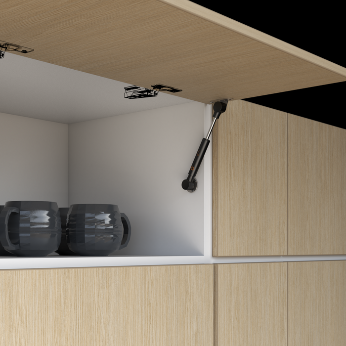 Brazo neumático hidráulico mini estándar gris o negro para puertas livianas