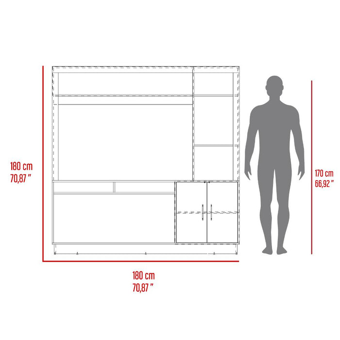 Mesa para Tv Romeo, Fresno Europeo, con Espacio Para Televisor para 55 Pulgadas
