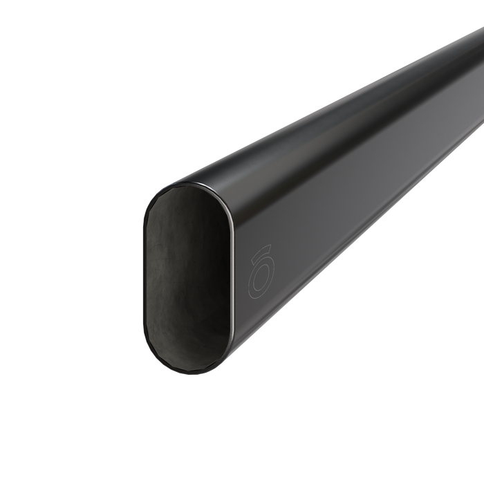 Tubo acero cromado o negro ovalado 15 x 30 mm x 3 mt