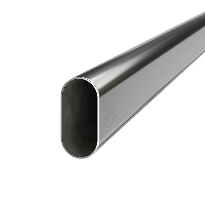 Tubo acero cromado o negro ovalado 15 x 30 mm x 3 mt
