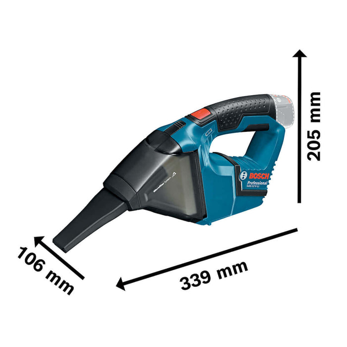 Aspiradora de polvo 12V GAS 12V-LI  sin Bateria/sin cargador Bosch