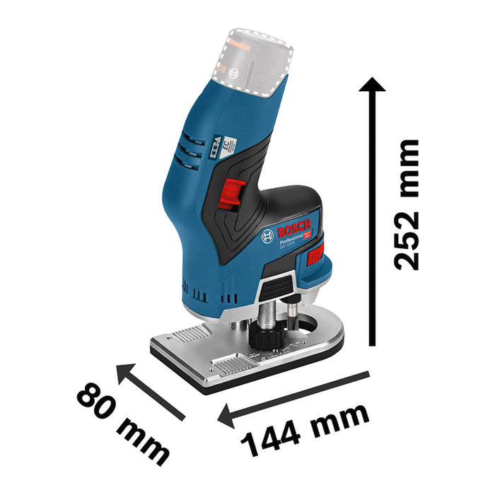 Fresadora inalámbrica 12V, GKF 12V-8 Sin Bateria/Sin Cargador Brushless Bosch