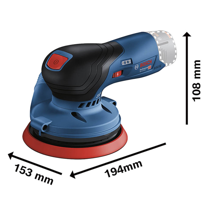 Lijadora roto orbital inalámbrica 12V GEX 12V-125 Sin Bateria/Sin Cargador Brushless Bosch