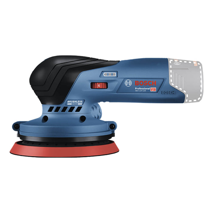 Lijadora roto orbital inalámbrica 12V GEX 12V-125 Sin Bateria/Sin Cargador Brushless Bosch