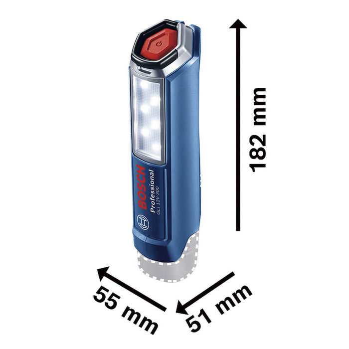 Linterna inalámbrica 12V, 300 Lm GLI 12V-300 Sin Bateria/Sin cargador Bosch