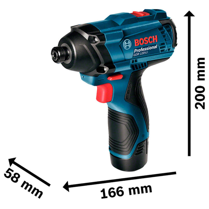 Llave de impacto 1/4" 12V 100Nm 2 Bat GDR 120-LI Bosch