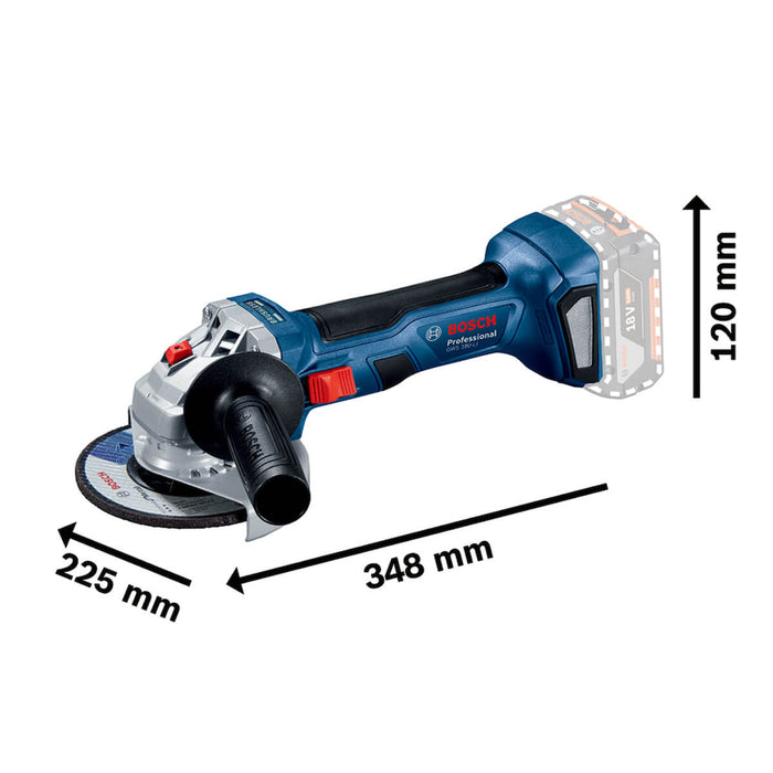 Pulidora inalámbrica 5" 18V, M14, 2 bat  GWS 180-LIBosch