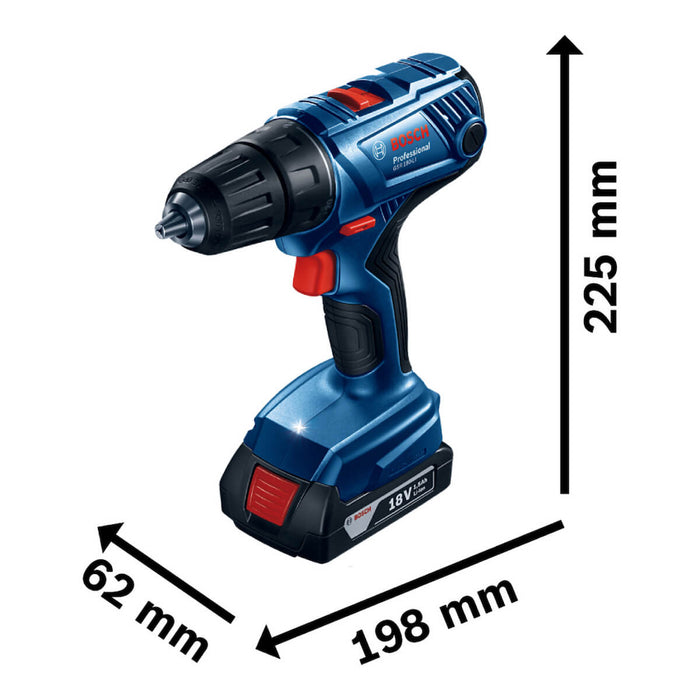 Taladro atornillador 1/2" 18V 2 bat  GSR 180 LI Bosch