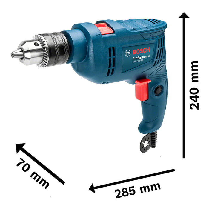 Taladro percutor 1/2" 550W +14 acc GSB 550 Bosch