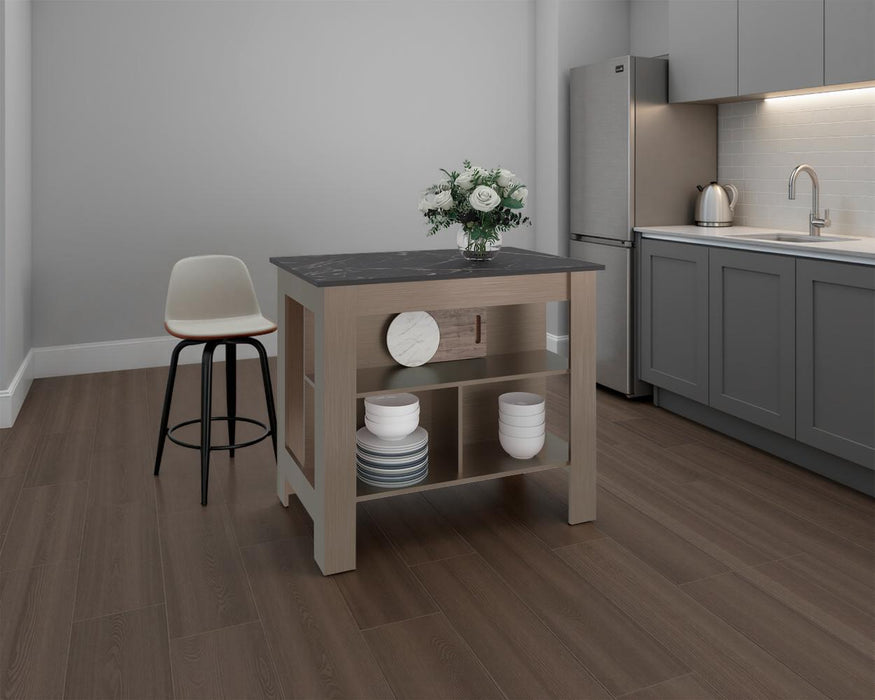 Barra de Cocina Cala, Ambar y Mamba, Con amplia superficie en la mesa