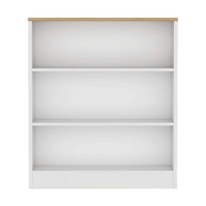 Barra de Cocina Mayer, Blanco y Macadamia, con tres entrepaños para ubicar vasos y frascos