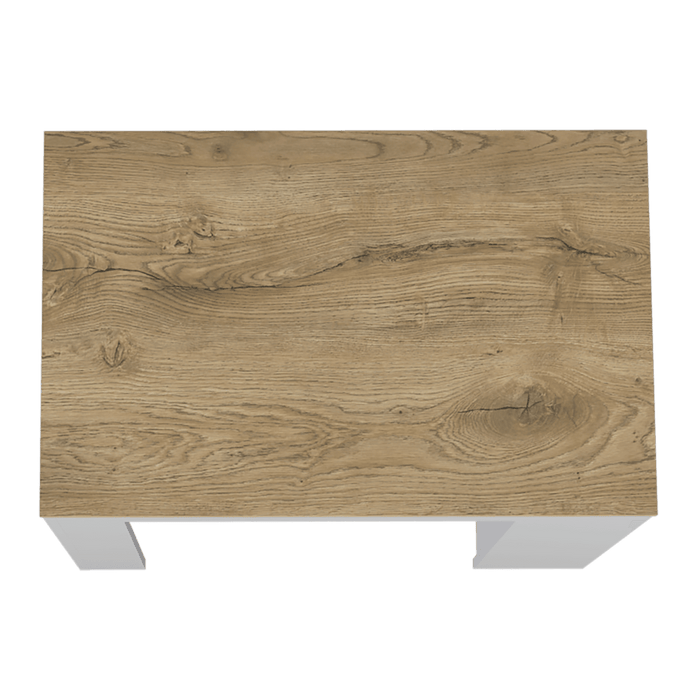 Barra de Cocina Victory, Blanco Nevado y Macadamia, con Tres Entrepaños ZF